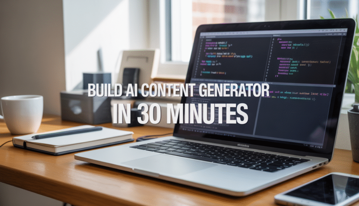 How to Build Your First AI Content Generator in 30 Minutes