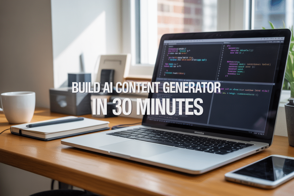 How to Build Your First AI Content Generator in 30 Minutes